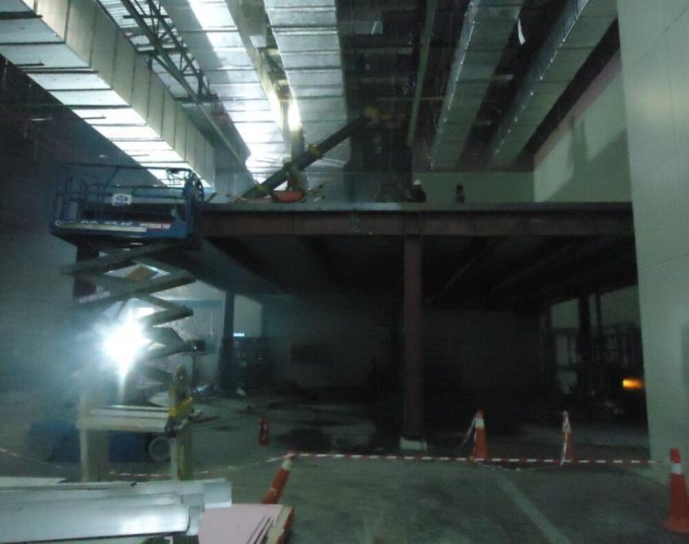 Steel structure for a 2nd floor building expansion