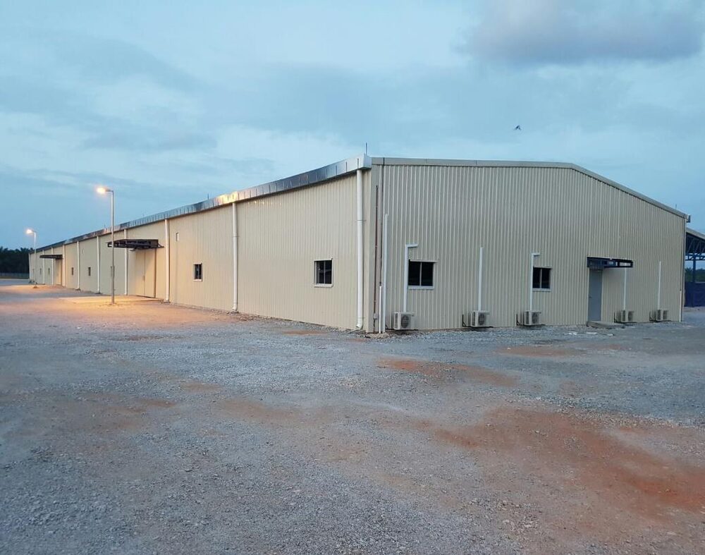 Warehouse construction progress at the TNB Jimah power plant